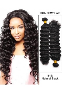 18”Natural Black Curly Wave Virgin Hair 100%  Remy Hair Weave Weft Human Hair Extensions 18”Natural Black Curly Wave Virgin Hair 100%  Remy Hair Weave Weft Human Hair Extensions